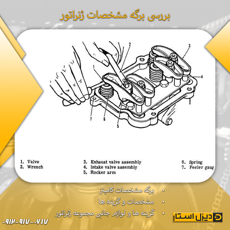 بررسی برگه مشخصات ژنراتور