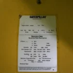 پلاک مشخصات فنی ژنراتور گازسوز کاترپیلار مدل G3520C فریم 828